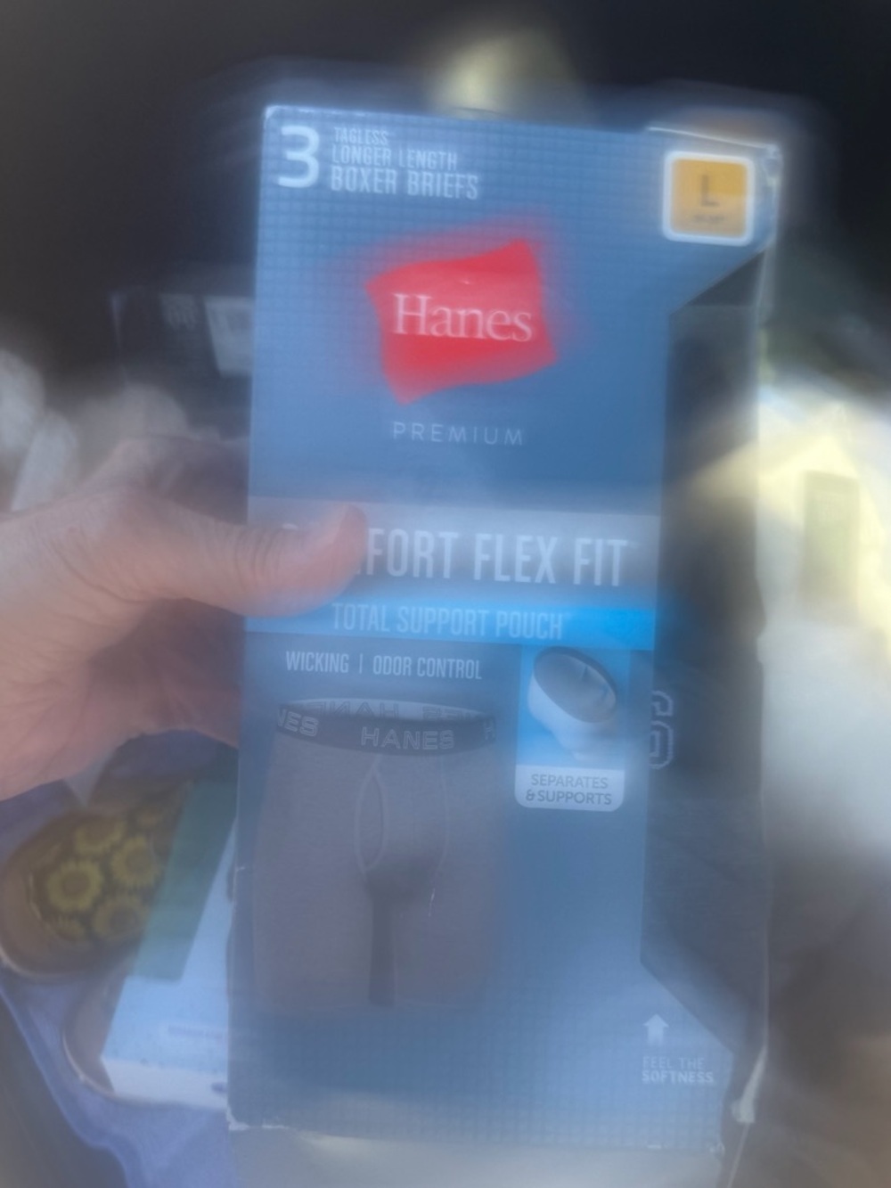Hanes Premium Men's Boxer Briefs - Gray (3 Pack)size.  Large